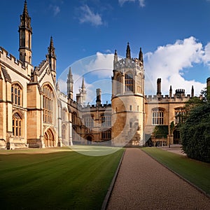 Oxford University college, AI generated