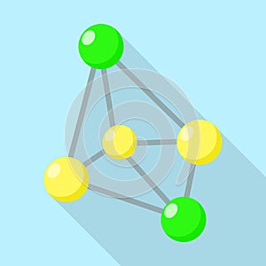 Oxidant molecule icon, flat style photo