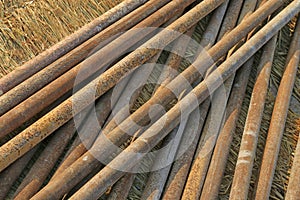 Oxidation rust steel pipe