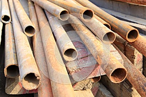 Oxidation rust steel pipe