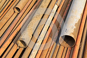 oxidation rusty metal pipe