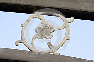 Oxidize wrought iron decoration