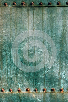 Oxidized copper plate surface texture photo