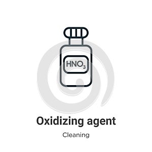 Oxidizing agent outline vector icon. Thin line black oxidizing agent icon, flat vector simple element illustration from editable