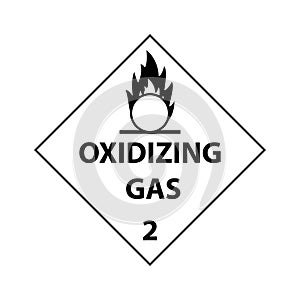 Oxidizing gas sticker