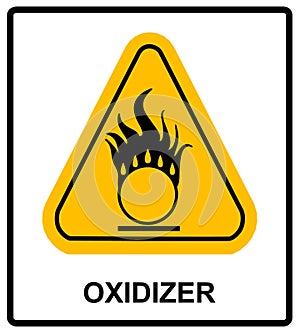 Oxidizing warning symbol