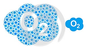 Oxigen Cloud Icon - Covid Composition