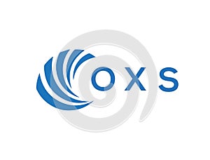 OXS letter logo design on white background. OXS creative circle letter logo concept. OXS letter design