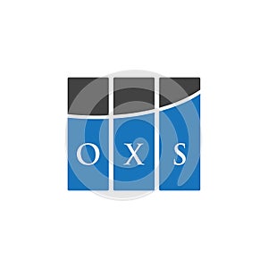 OXS letter logo design on WHITE background. OXS creative initials letter logo concept. OXS letter design.OXS letter logo design on