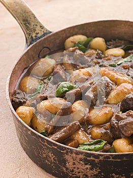 Oxtail Braised in Red Wine with Basil Gnocchi