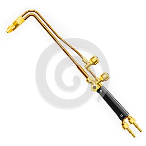 Oxy acetylene cutting torch - gas burner gun for cutting and welding photo