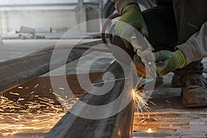 Oxy-fuel welding and cutting process. Oxy-fuel welding oxyacetylene, oxy, or gas welding in the U.S. and oxy-fuel cutting. photo