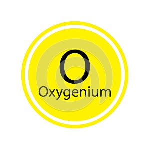 Oxygen chemical element. Periodic table of Mendeleev. Vector illustration. stock image.