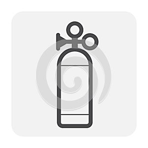 Oxygen gas tank vector icon design.