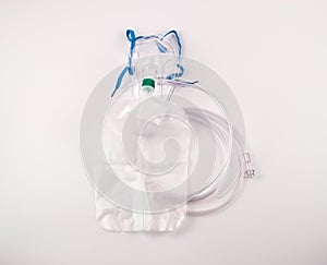 Oxygen mask with tank for adults / children, sterile, tube length 200 cm