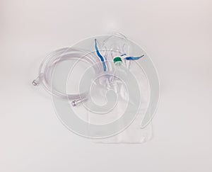 Oxygen mask with tank for adults / children, sterile, tube length 200 cm