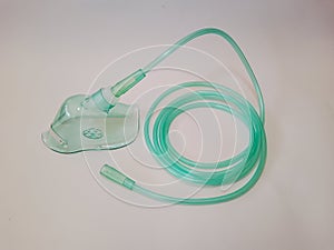 Oxygen masks and oxygen hoses that help patients with respiratory problems