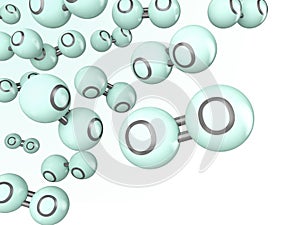 Oxygen molecule 3d models