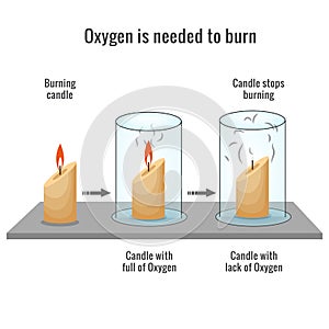 Oxygen is needed for burning a candle