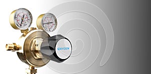 Oxygen regulator gauge cut out