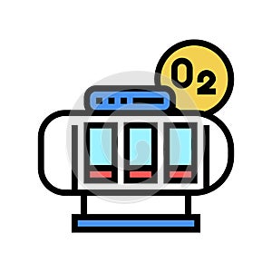 oxygen saturation chamber color icon vector illustration
