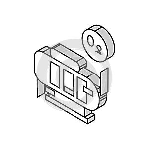 oxygen saturation chamber isometric icon vector illustration