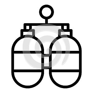 Oxygen tanks icon outline vector. Concentrator equipment