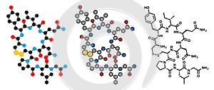 Oxytocin hormone molecule photo
