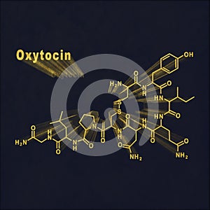 Oxytocin Hormone Structural chemical formula
