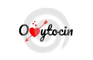 oxytocin word text typography design logo icon