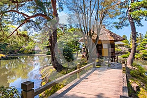 Oyakuen medicinal herb garden in the city of Aizuwakamatsu, Fukushima, Japan