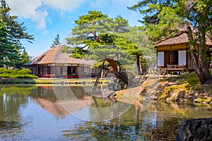 Oyakuen medicinal herb garden in the city of Aizuwakamatsu, Fukushima, Japan