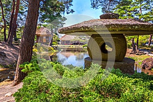 Oyakuen medicinal herb garden in the city of Aizuwakamatsu, Fukushima, Japan