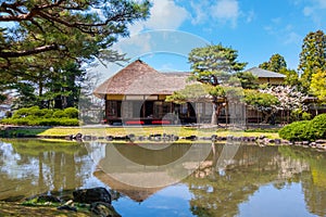 Oyakuen medicinal herb garden in the city of Aizuwakamatsu, Fukushima, Japan