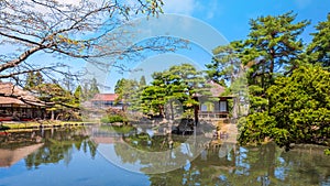 Oyakuen medicinal herb garden in the city of Aizuwakamatsu, Fukushima, Japan