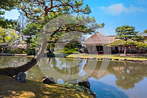 Oyakuen medicinal herb garden in the city of Aizuwakamatsu, Fukushima, Japan