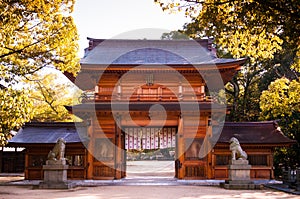 Oyamazumi Shrine Gate - Omishima island - Ehime, Japan photo