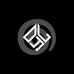 OYL letter logo design on black background. OYL creative initials letter logo concept. OYL letter design photo