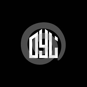 OYL letter logo design on BLACK background. OYL creative initials letter logo concept. OYL letter design.OYL letter logo design on photo