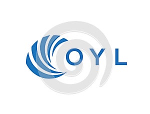OYL letter logo design on white background. OYL creative circle letter logo concept. OYL letter design photo