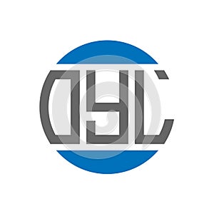 OYL letter logo design on white background. OYL creative initials circle logo concept. OYL letter design photo