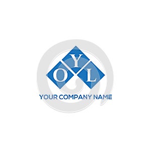 OYL letter logo design on white background. OYL creative initials letter logo concept. OYL letter design photo