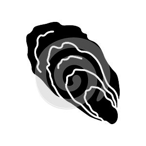 Oyster black glyph icon