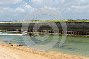 Oyster boat at island Oleron photo