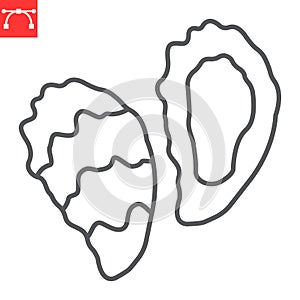 Oyster line icon