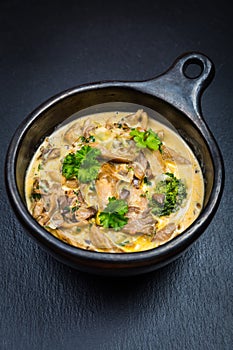 Oyster mushroom soup