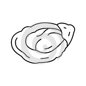 oyster seafood line icon vector illustration