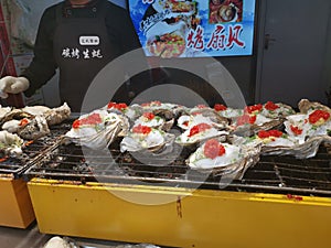 Oysters BBQ - Street Food @ Furong Street, Jinan Shandong China