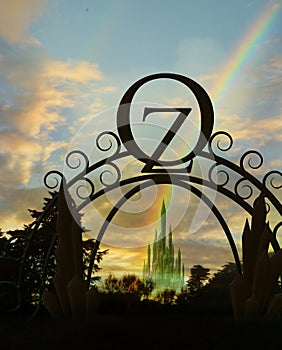 Oz gateway with rainbow photo