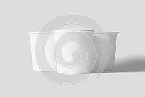 4oz Paper Cup for Tea Coffee White Blank 3D Rendering Mockup